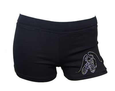 Irish Dancing Shoes on Girls Dance Shorts With Diamante Shoe Motif   Girls Irish Dance Shorts