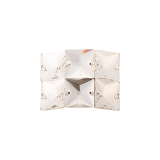 Oversized jig shoe buckle with large Square CC Diamantes