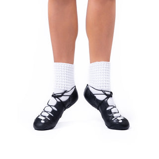 Black Hullachan Pro AP pumps front view showing symmetrical toe cut-outs