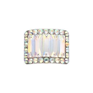 AB Diamante 5 Bar Buckle with iridescent crystals and silver base for jig shoes