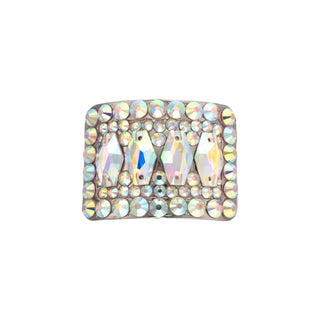 AB Juliette Diamante Buckles with layered vase-cut crystals and sparkling AB finish
