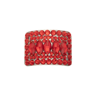 Red Navette Jig Shoe Buckles