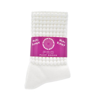 Folded Mini Dinky PRO PUMP socks with magenta Antonio Pacelli band