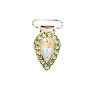 Pear Competition Number Clip - Peridot Crystals
