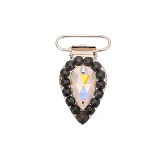 Pear Competition Number Clip - Jet Hematite