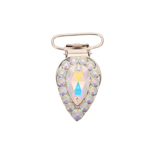 Pear Competition Number Clip - AB Crystals