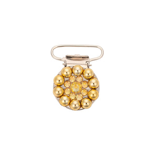 Grace Number Clip - Gold Pearls with Gold Rhinestones