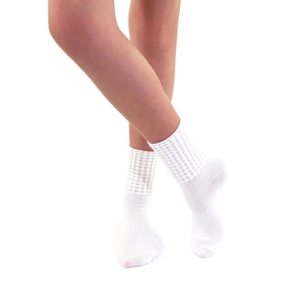 Platinum white Antonio Pacelli mini dinky socks for dramatic leg line