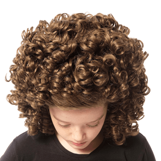 Vivien traditional tight curl wig medium brown uniform spiral curls